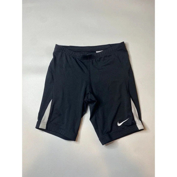 Nike Dri Fit Womens Size Small Biker Biking Shorts Black 9” - Picture 1 of 7